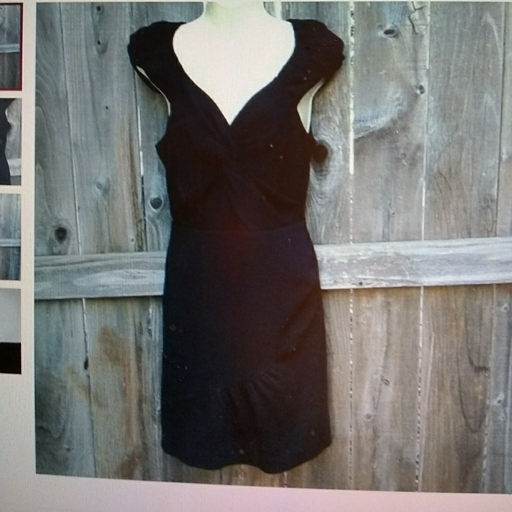 LEIFSDOTTIR BLACK RUCHED DESIGNER DRESS - Picture 7 of 7